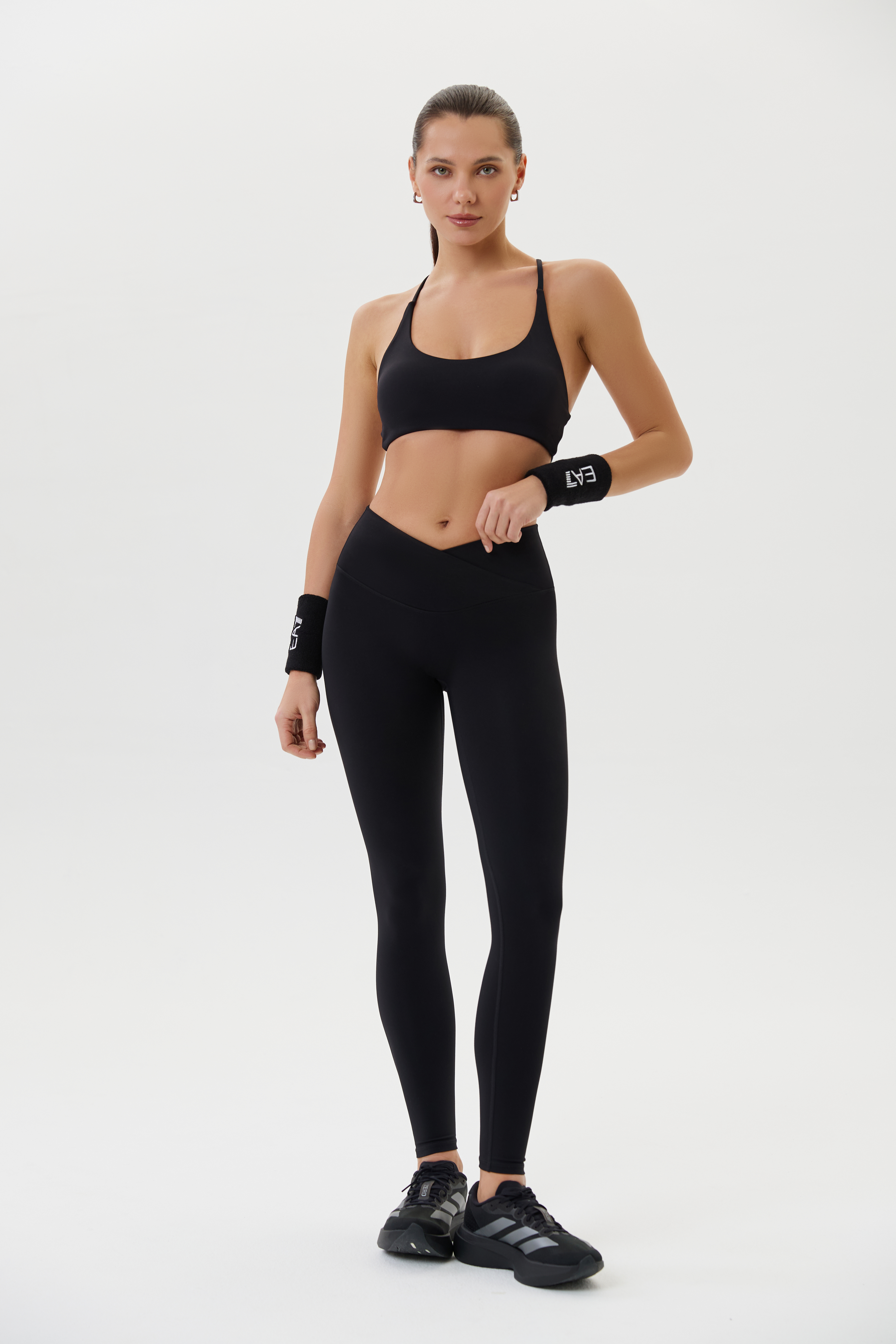 Леггинсы с галочкой спортивные (Черный, S)