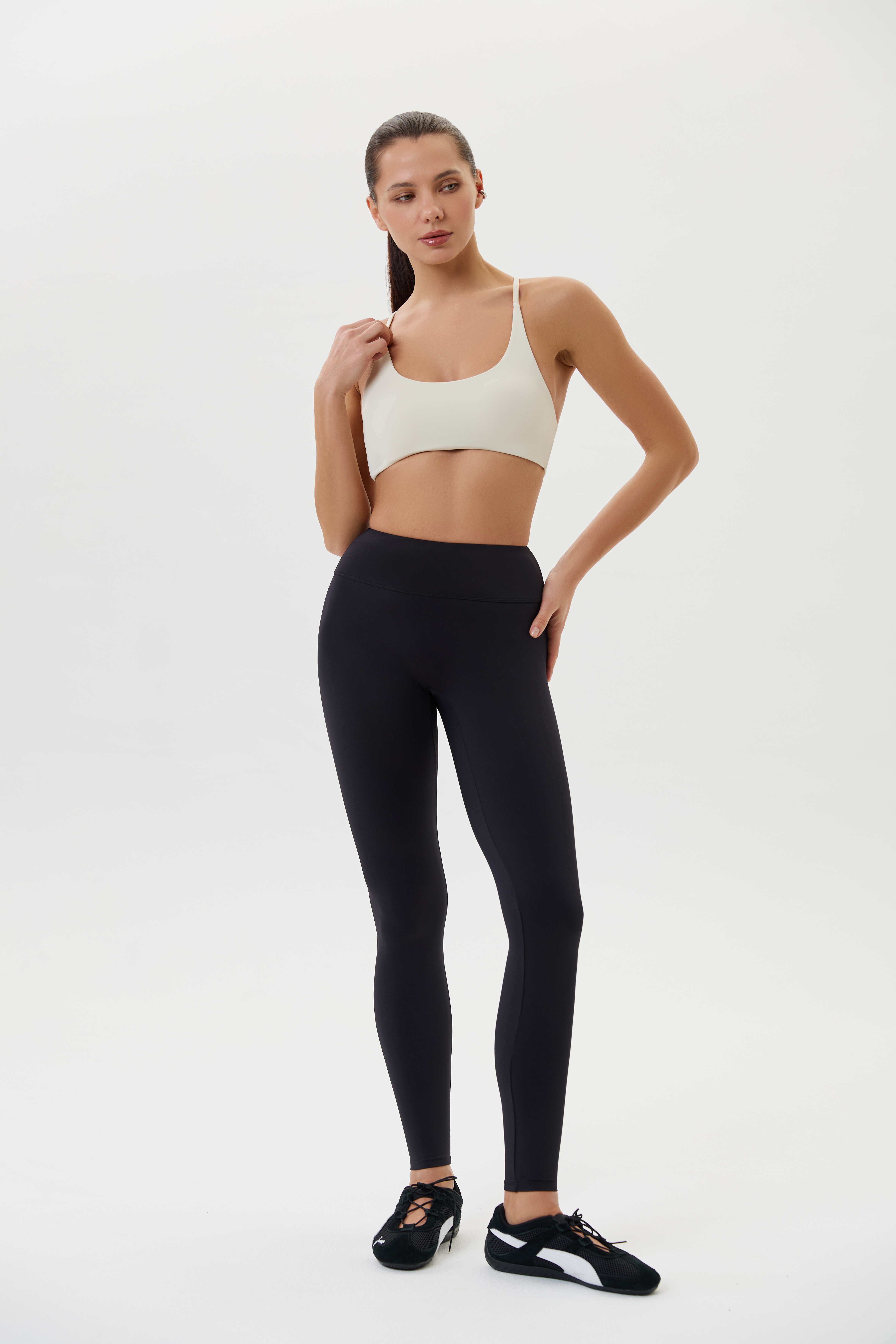 Леггинсы пуш-ап спортивные (Черный, S)