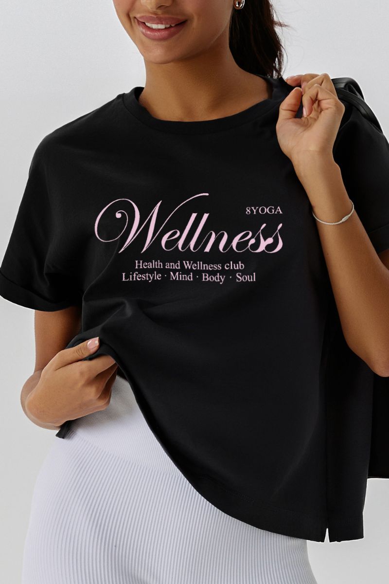 Футболка Wellness club (Черный, L)