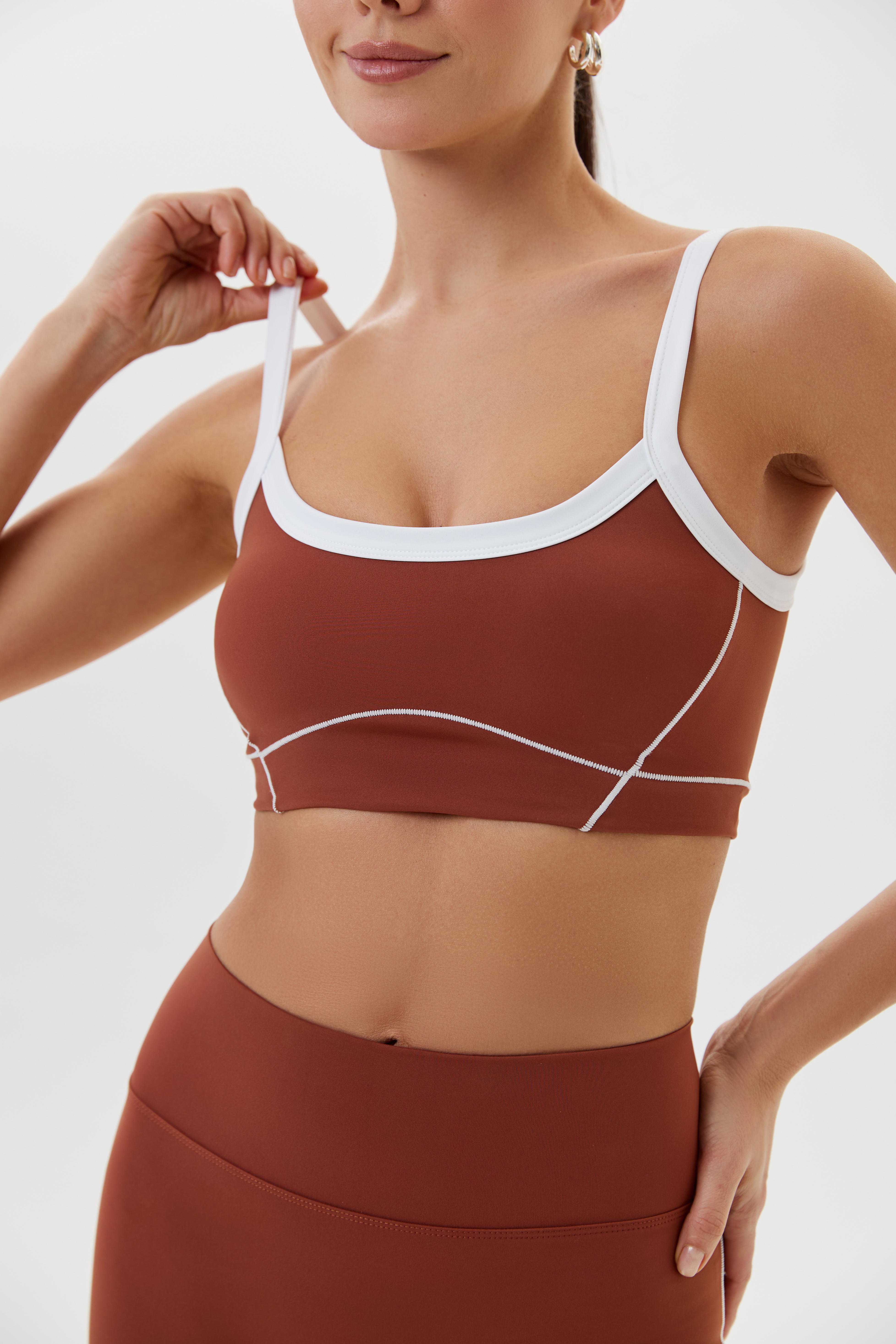 Топ бра спортивный (Коричневый, S)