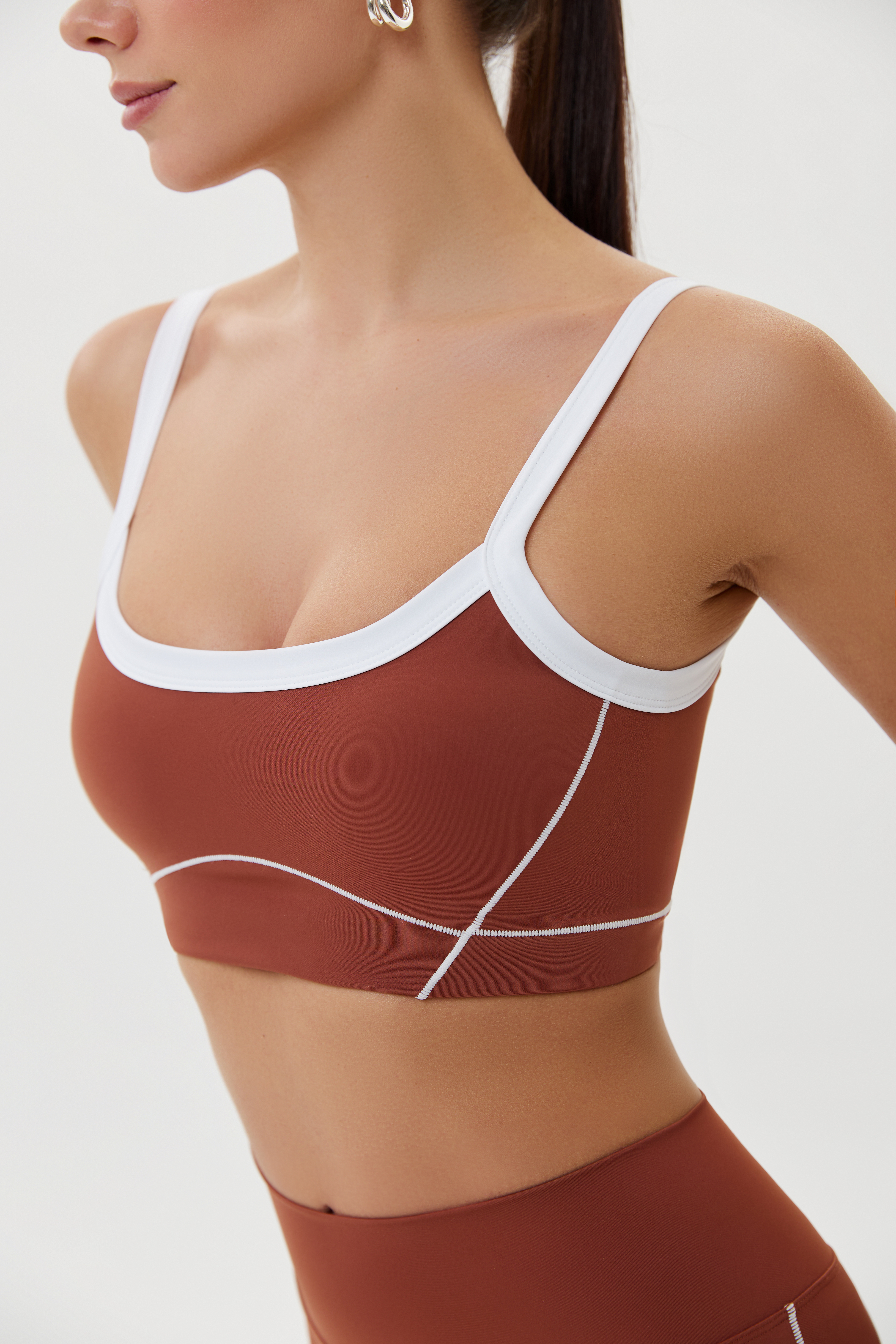 Топ бра спортивный (Коричневый, S)