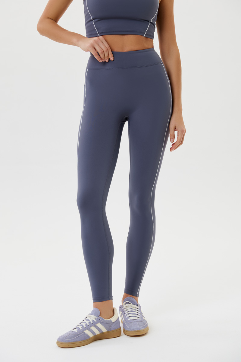 Леггинсы с карманами спортивные (Серый, S)