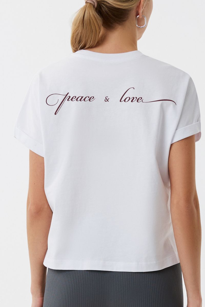 Футболка Peace & Love (Белый, S)
