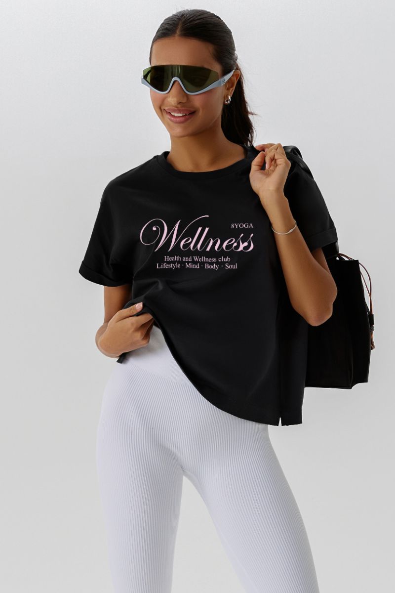 Футболка Wellness club (Черный, L)