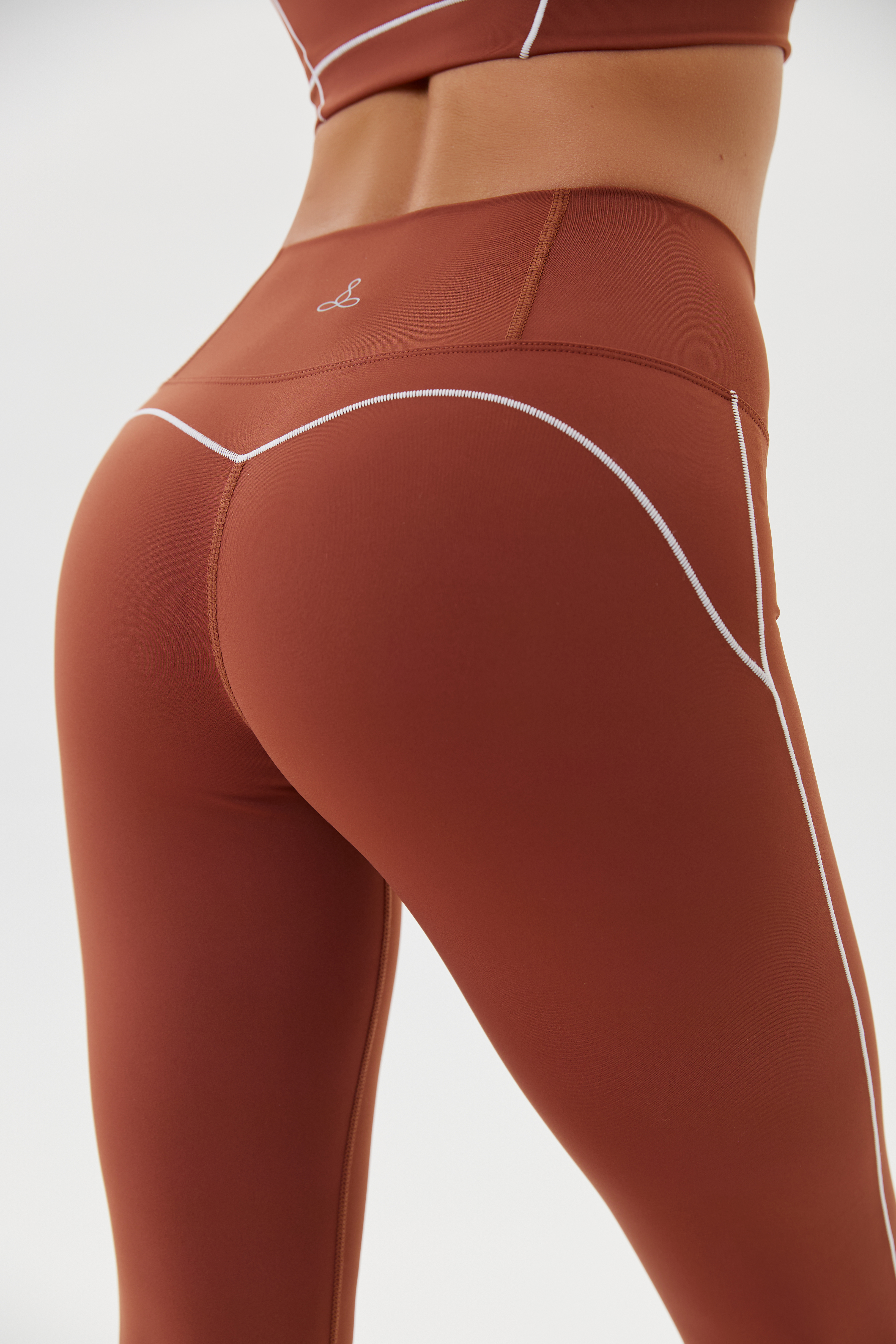 Леггинсы клеш спортивные (Коричневый, S)