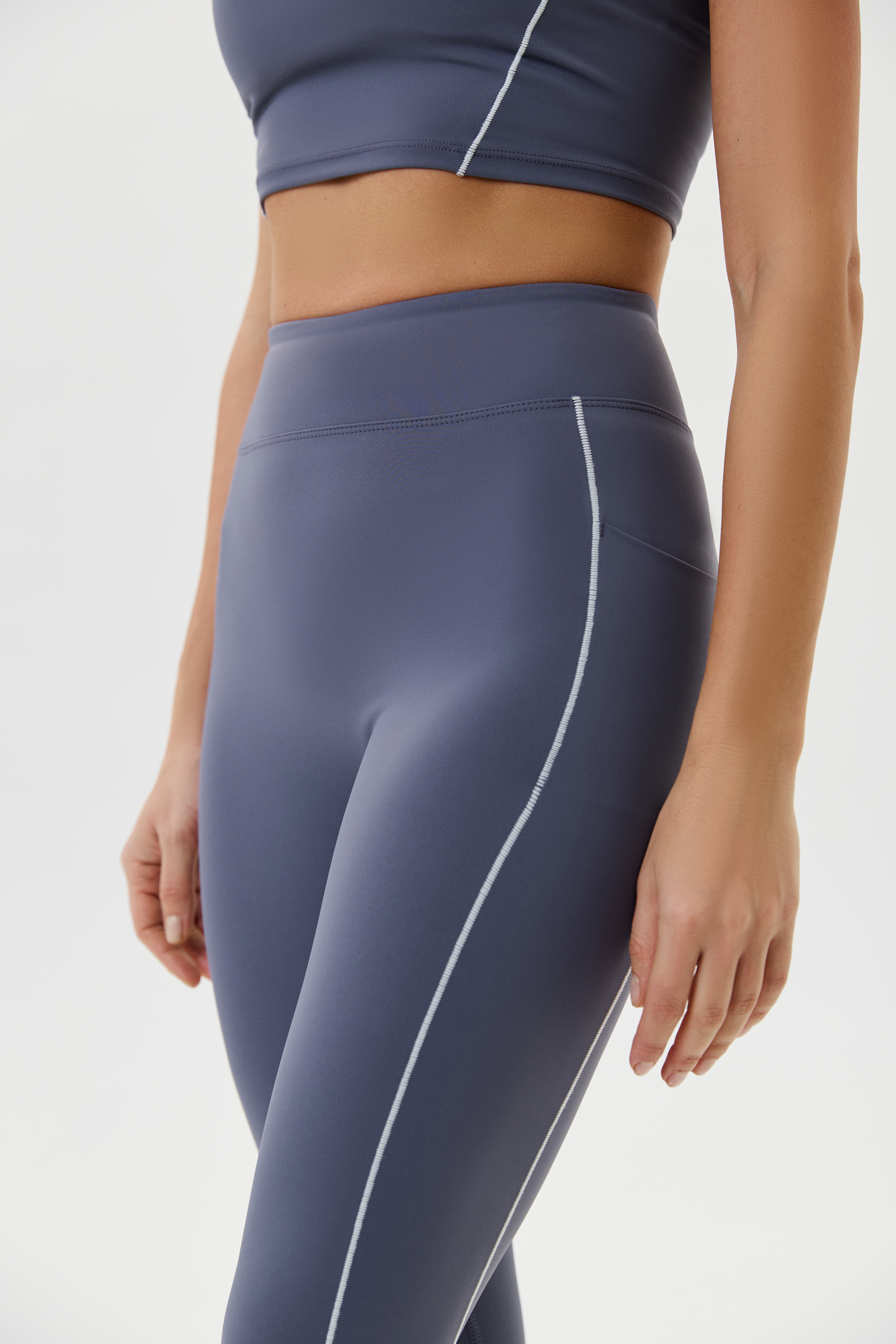 Леггинсы с карманами спортивные (Серый, S)