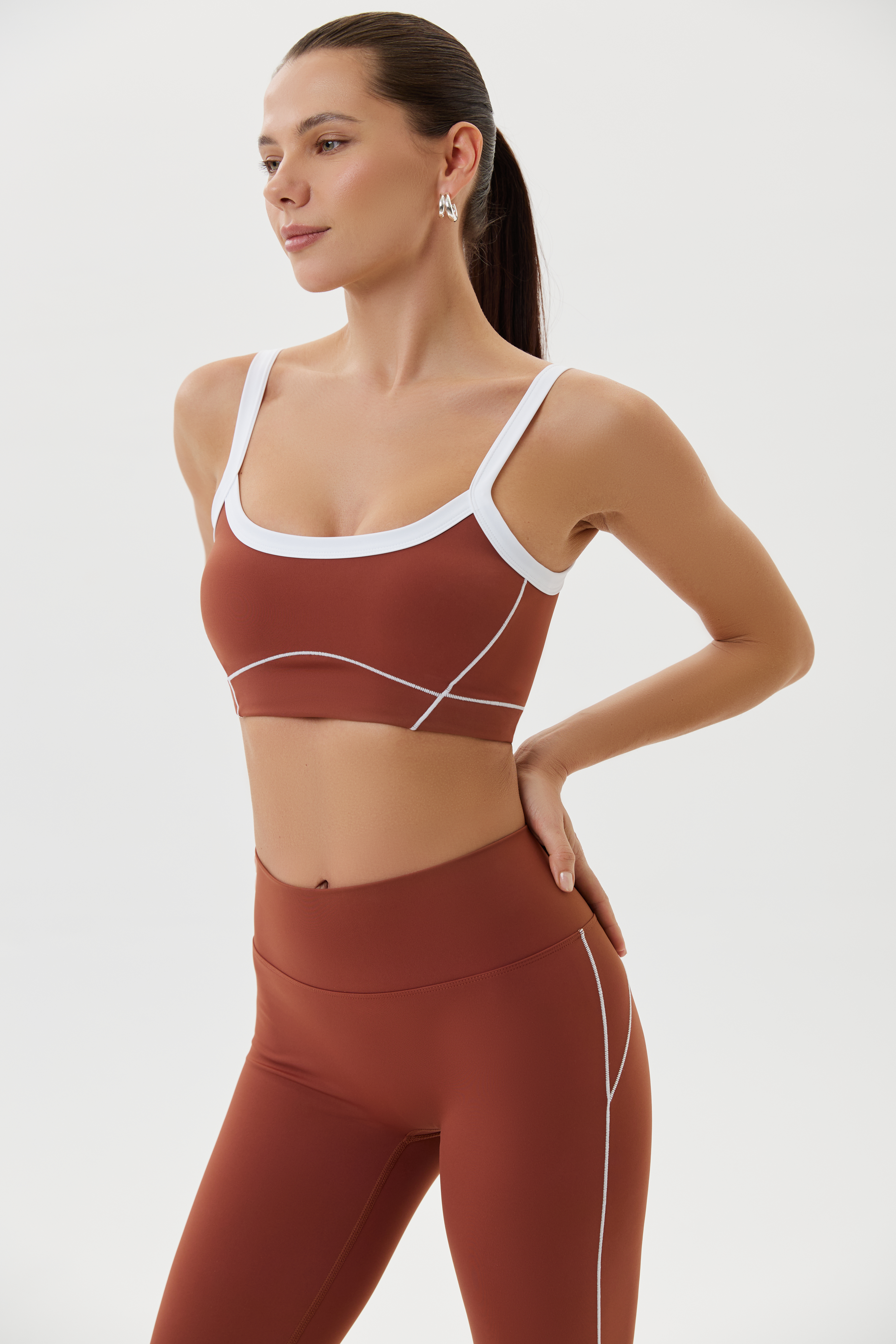 Топ бра спортивный (Коричневый, S)