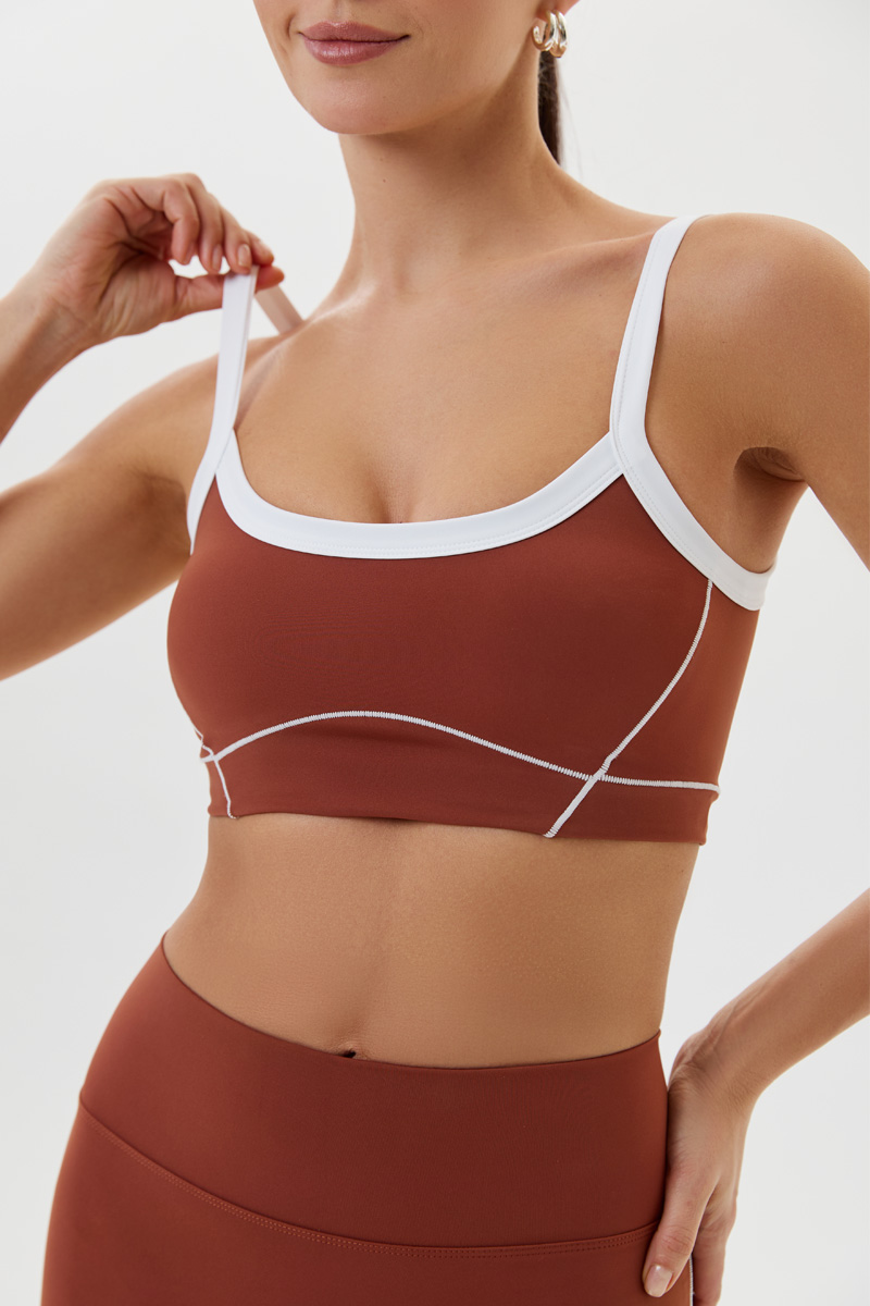 Топ бра спортивный (Коричневый, S)