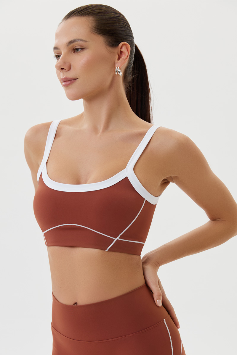 Топ бра спортивный (Коричневый, S)