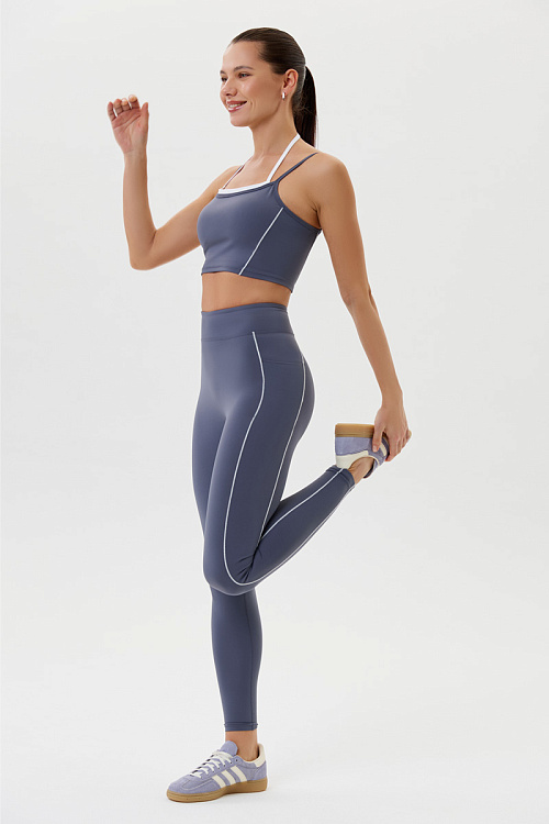 Леггинсы с карманами спортивные (Серый, S)