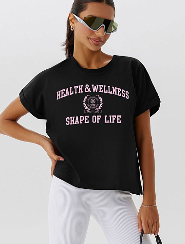 Футболка Health & Wellness (Белый, S) picture-Черный