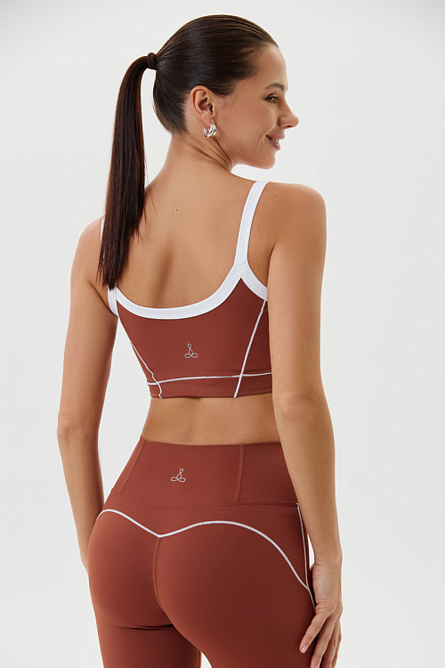 Топ бра спортивный (Коричневый, S)