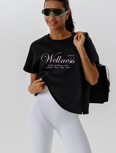 Футболка Wellness club (Черный, S) picture-Черный