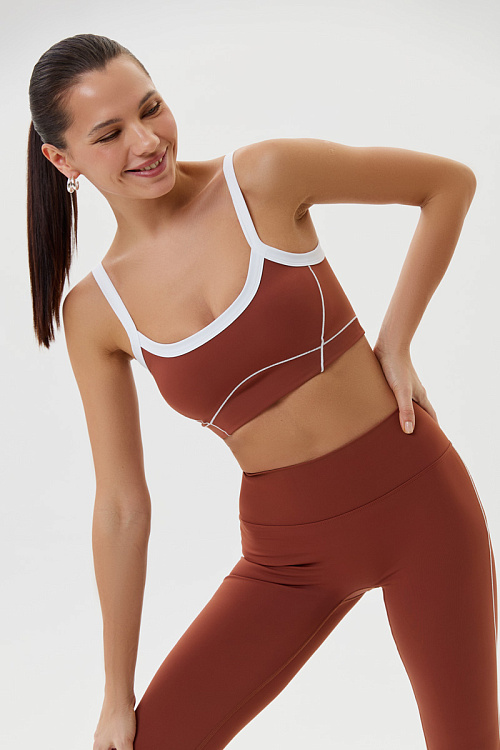 Топ бра спортивный (Коричневый, S)