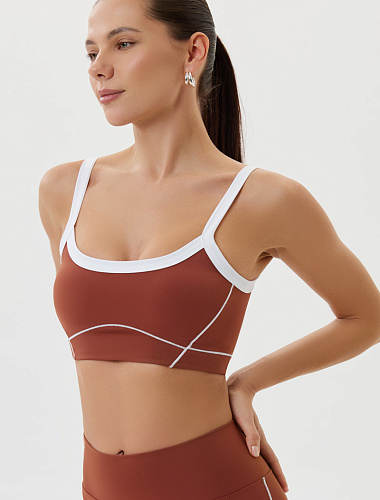 Топ бра спортивный (Коричневый, L) picture-Коричневый